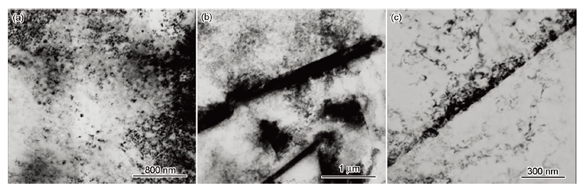 900℃固溶處理后室溫拉伸變形的TEM顯微組織